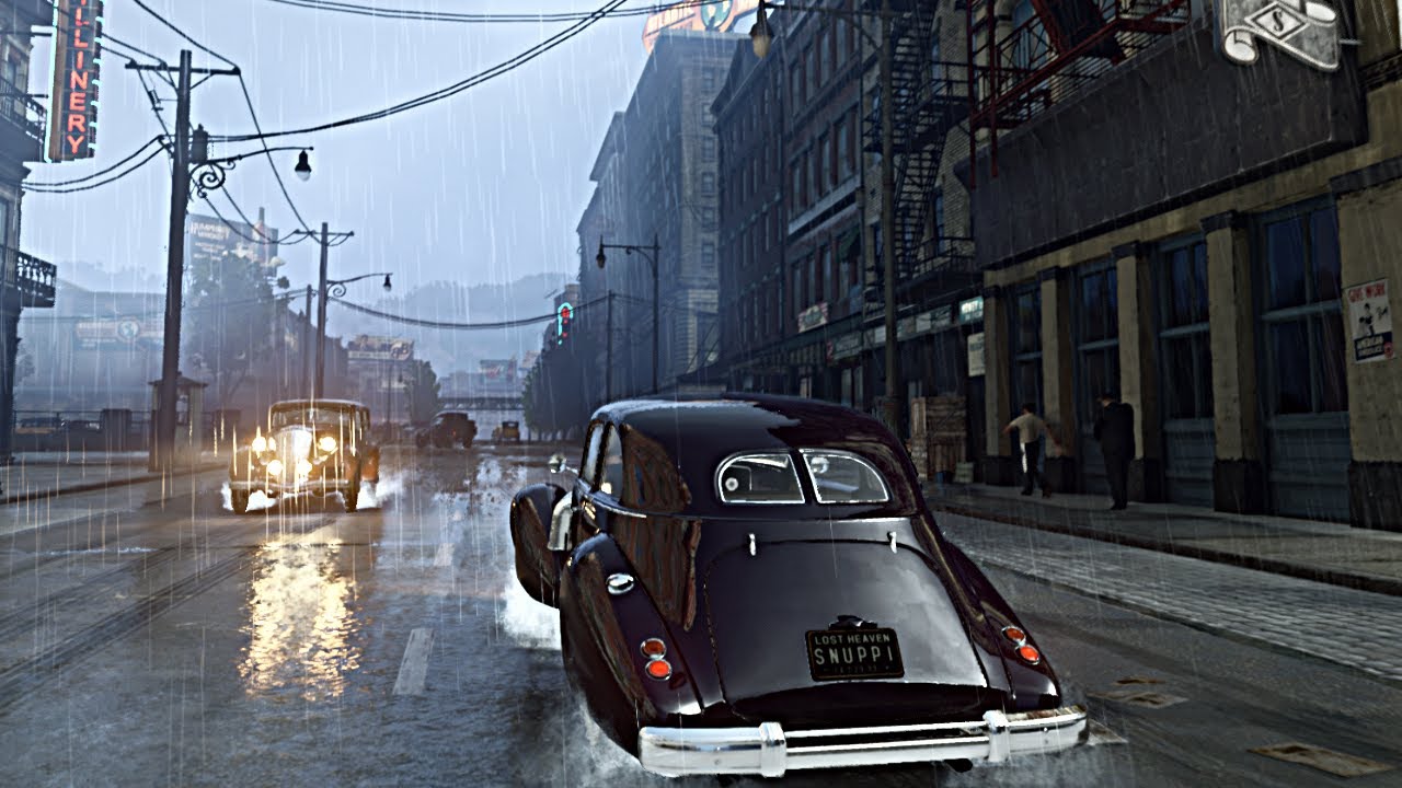 1930s rainy ride. Berkley 810 | Mafia: Definitive Edition