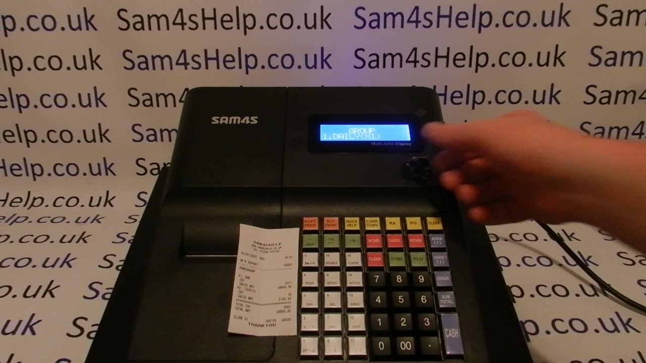 Group X Z Sales Reports Sam4S ER-260BEJ Cash Register