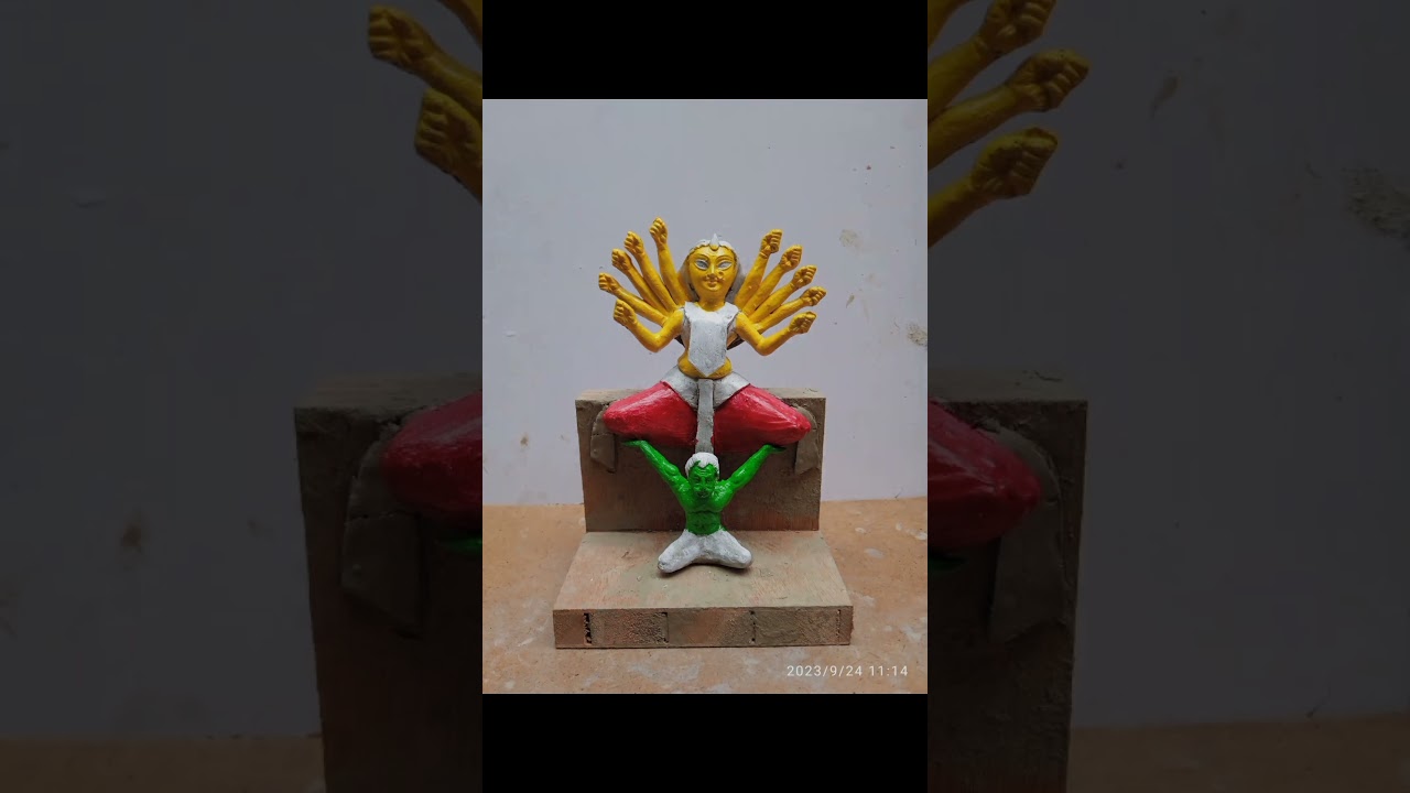 small Durga idol making 2023#art #viral #durgapuja #kumartuli #short
