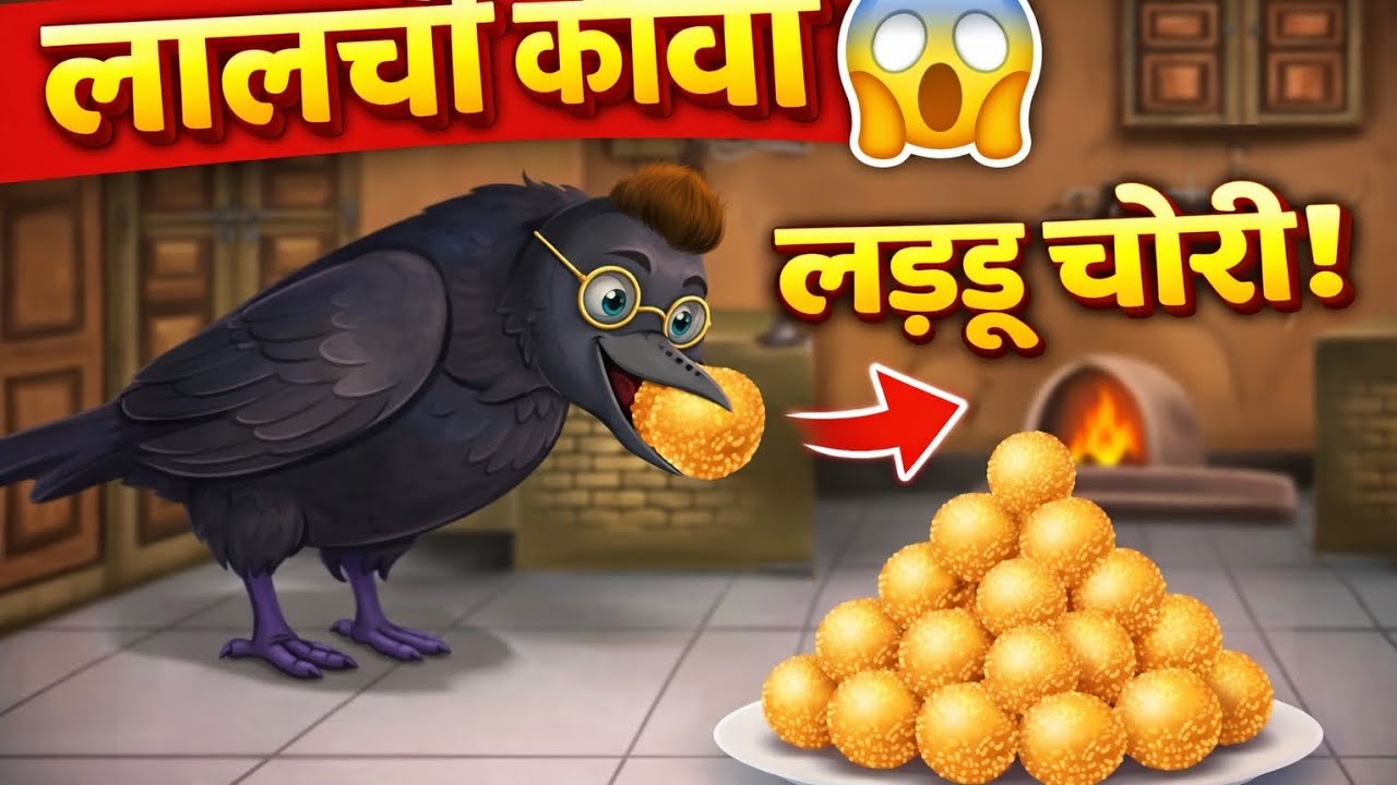 लालच का बुरा अंजाम | Greedy Crow Moral Story 😱