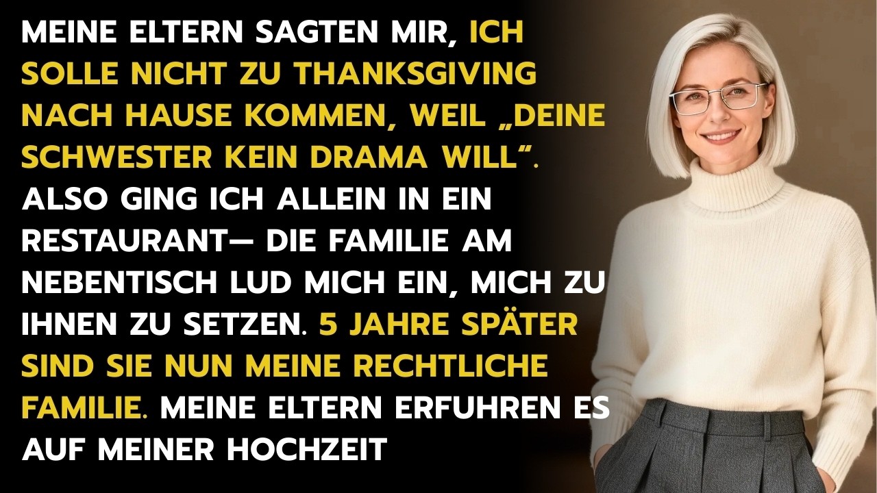 „Komm nicht nach Hause“, sagten meine Eltern – Jahre später auf meiner Hochzeit…