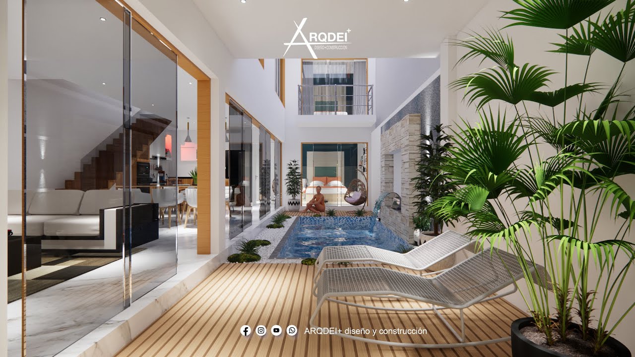vivienda 7X14  100m2 con piscina - ARQDEI+