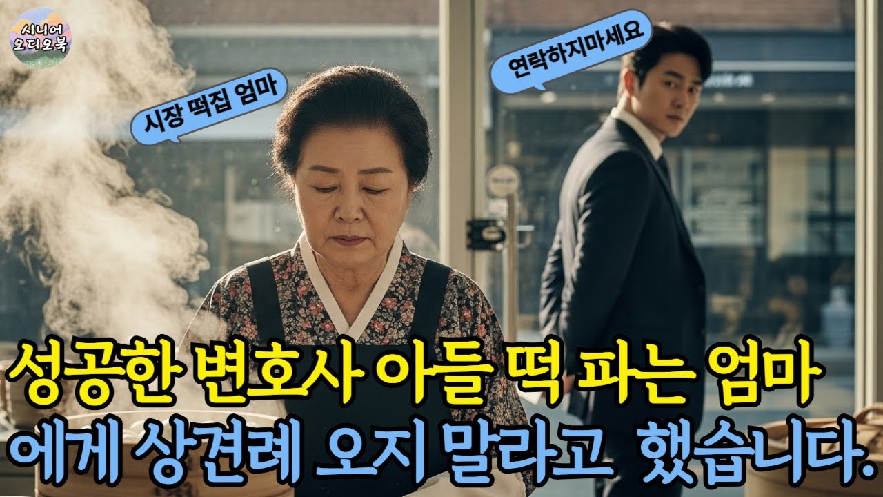 🌅성공한 변호사 아들, 떡 파는 엄마에게 상견례 오지 말라고 했습니다