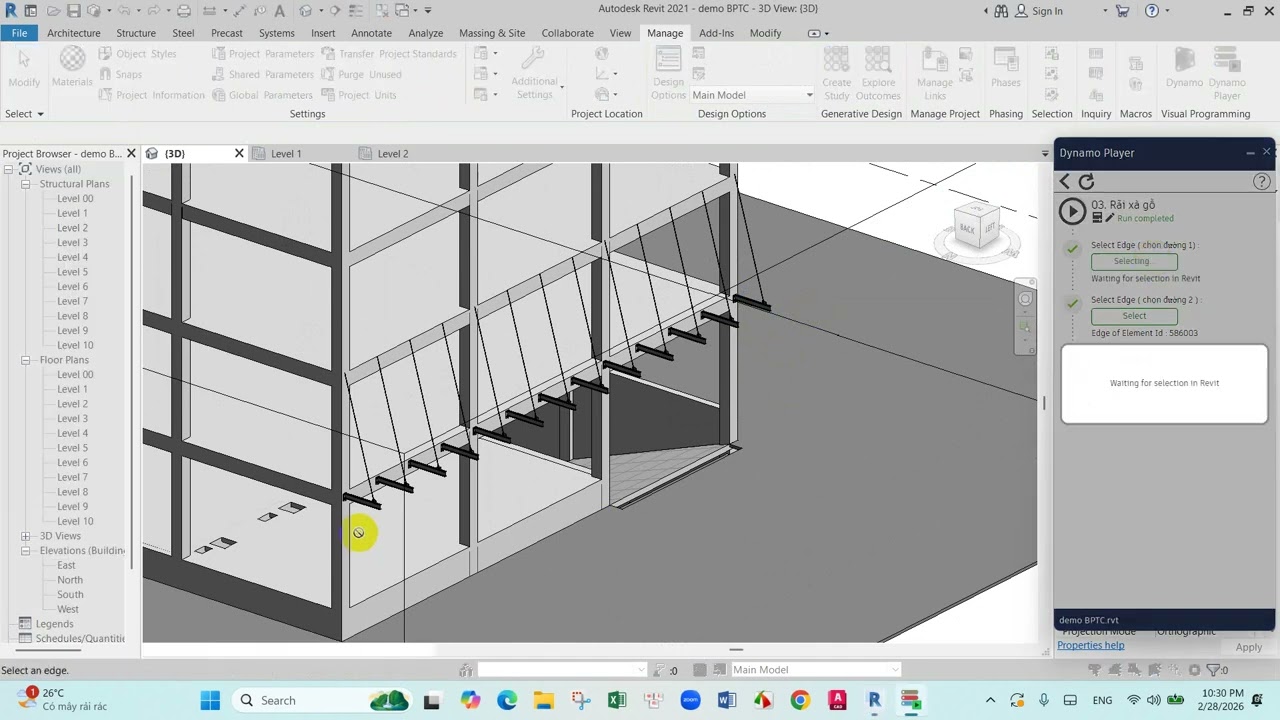 dynamo tạo hệ dàn giáo bao che nhà cao tầng