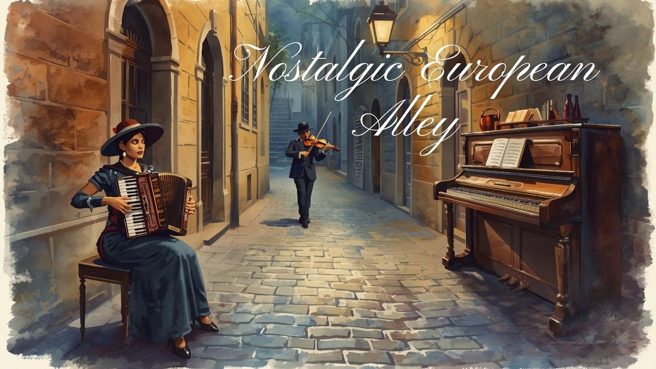 Nostalgic European Alley &ndash; Accordion Violin Piano
