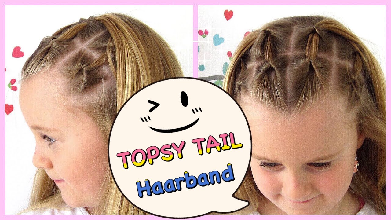❀ Topsy Tail (Haarschlaufe) Haarband Sommer Frisur ❀/ OHNE FLECHTEN💗 Frisur für Mädchen ❀
