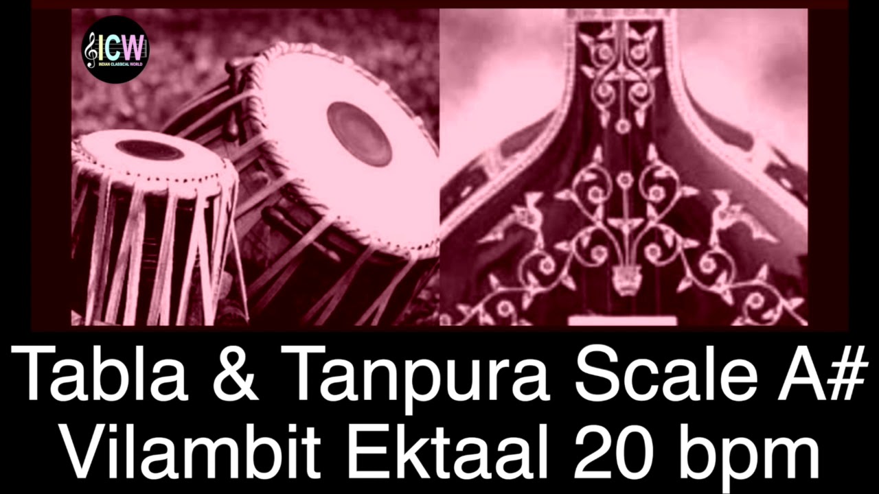 Ektaal vilambit 20 bpm | Tabla & Tanpura Scale A#