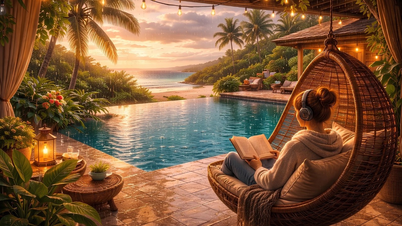 Relaxing Jazz Music ☕ Smooth Jazz for Work, Study & Relax | Tropical Coffee Shop Ambience
