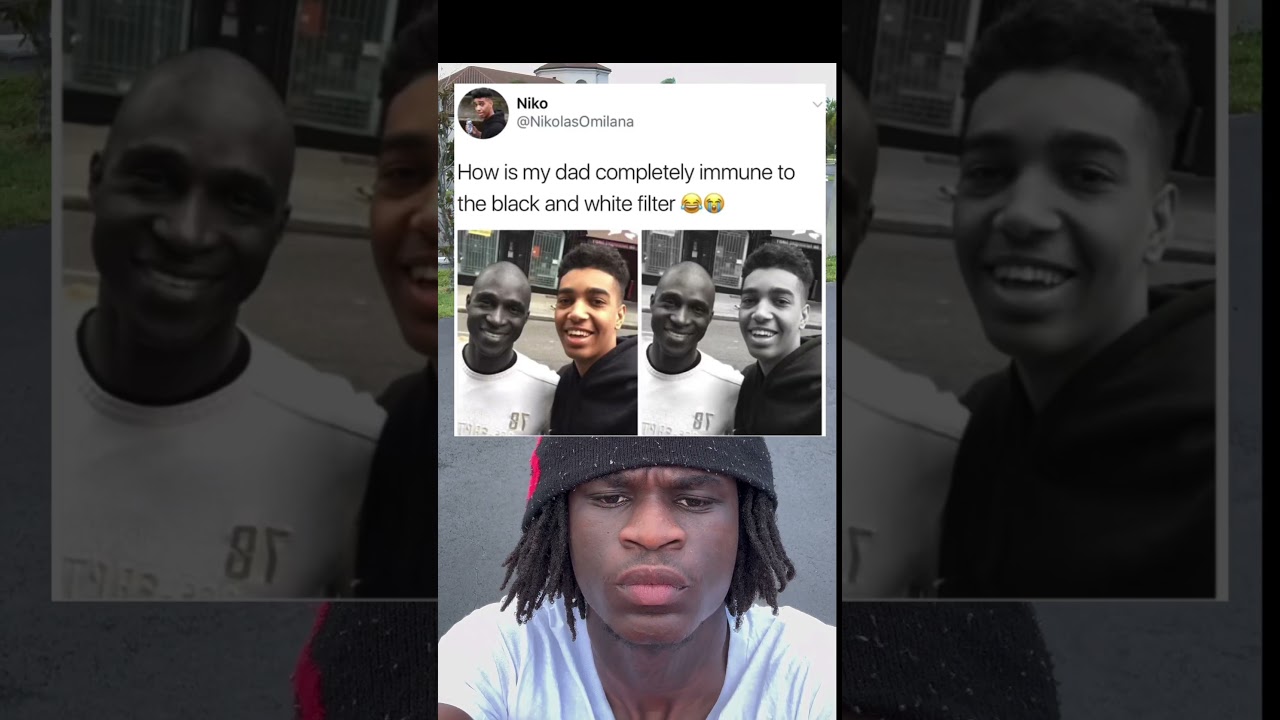 How is my dad completely immune to the black and white filter