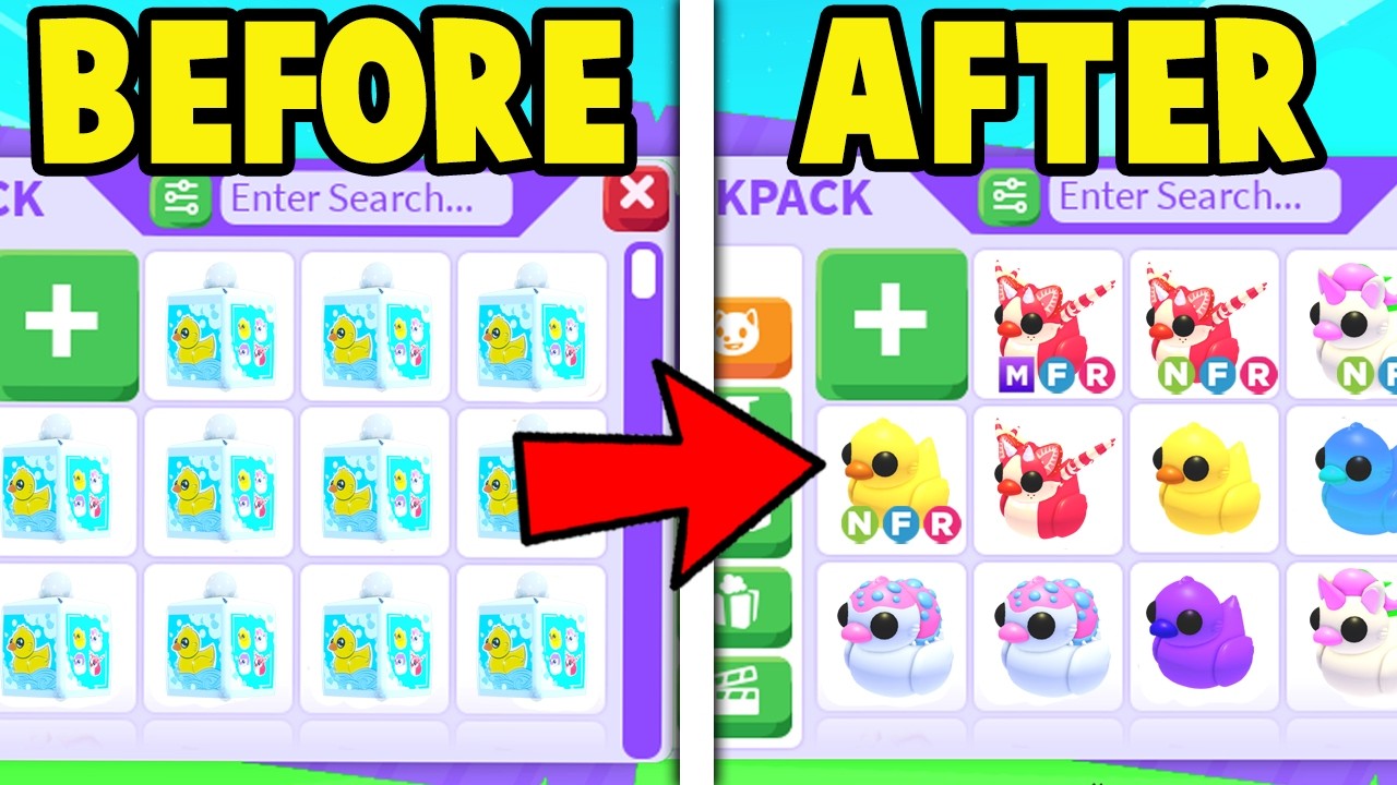 Я открыл 100 коробок с резиновыми уточками в игре Adopt Me!