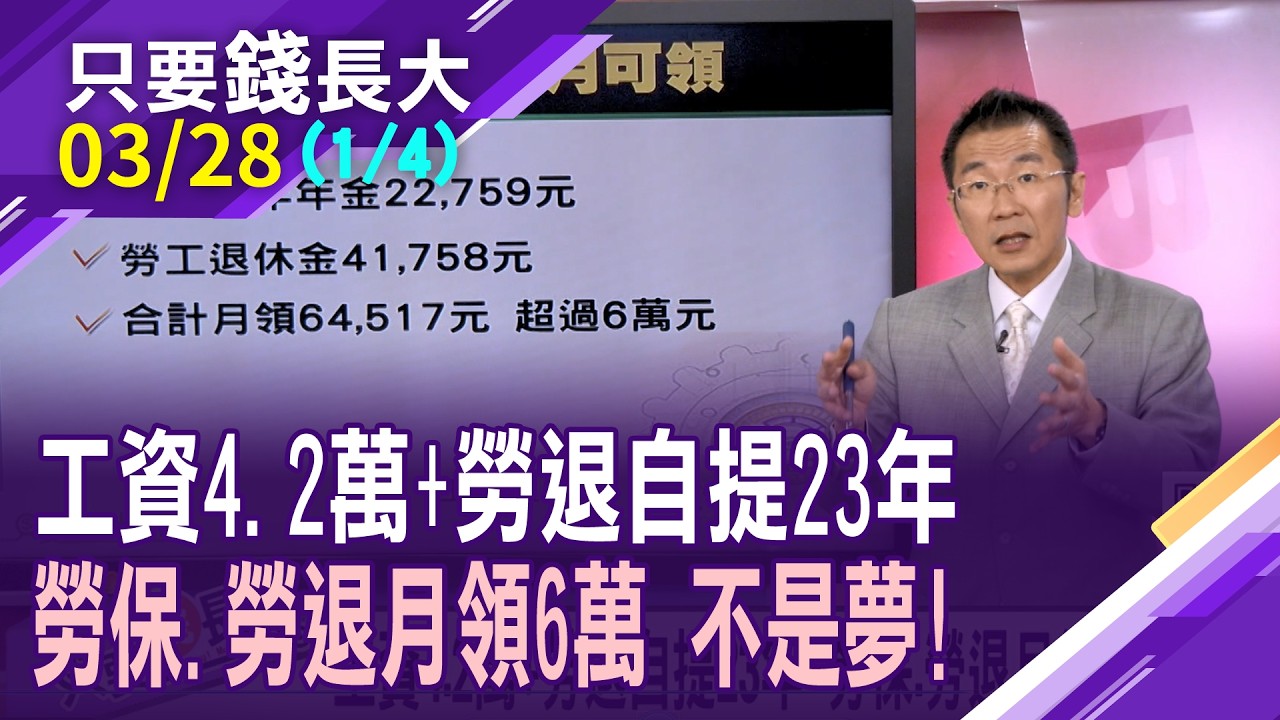 勞工若63歲退休,居然能月領6萬元?學學老王怎麼做!退休後你想月領多少?從勞動部網頁試算,超前部署!【20260328(第1/4段)只要錢長大*鄭明娟ft.王文良】