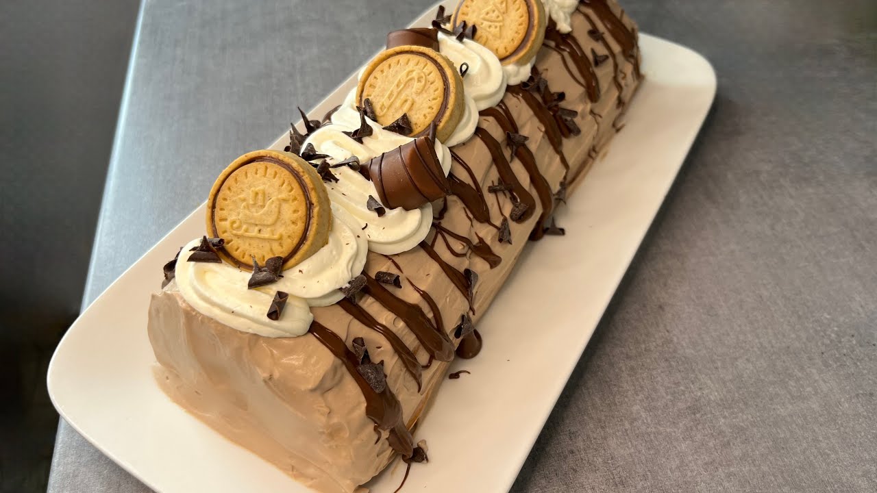 BÛCHE SANS CUISSON : NUTELLA & KINDER BUENO