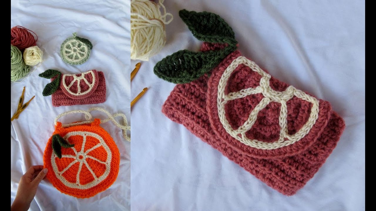 The Citrus Collection // Crochet Fruit Bags //