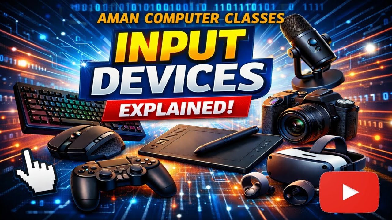 CPCT / CCC / School Exam | Input Devices Explained in Hindi Computer Basics | Aman Computer Classes