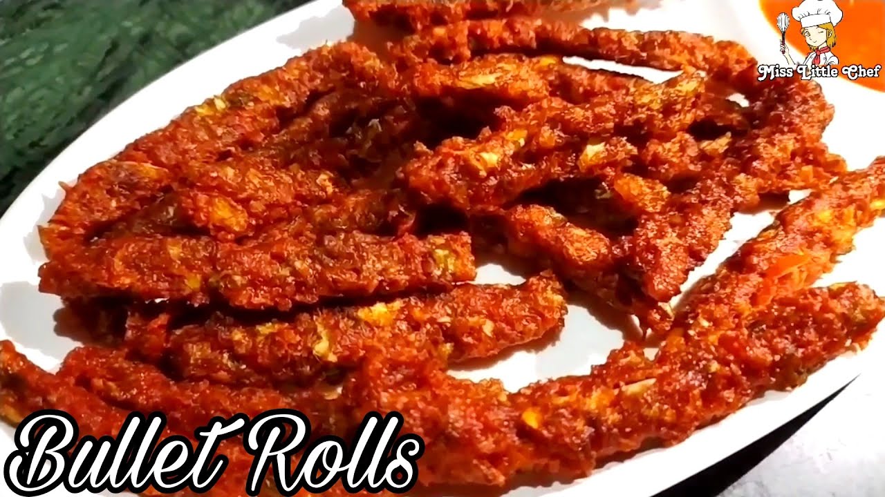 Bullet Rolls / Crazy spicy fast food , Easiest recipe for making Bullet rolls with Miss little chef