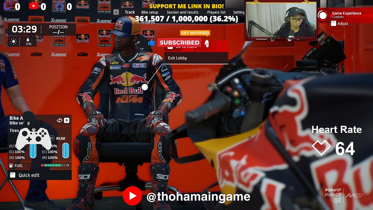 MotoGP™25 | Online Multiplayer | Heart Rate Overlay