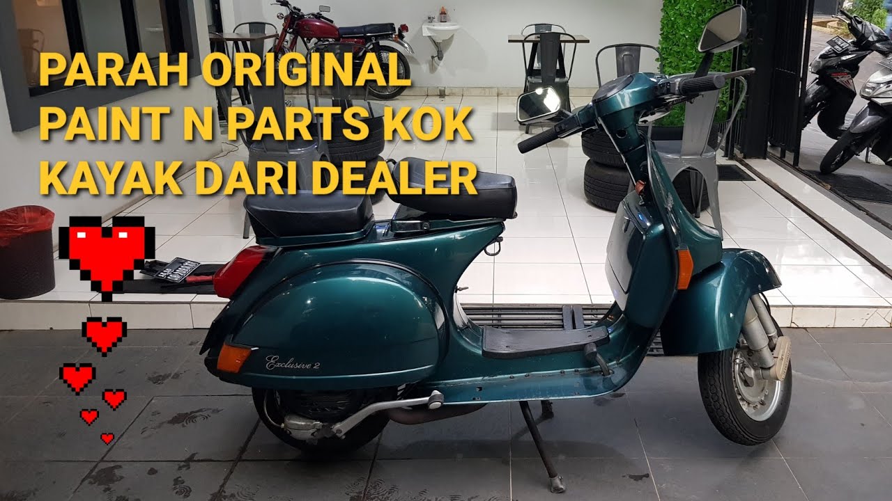 Parah Gurihnya. Vespa exclusive 2 Th 2000 GREEN CEDAR full original paint & parts,  kyk dari dealer