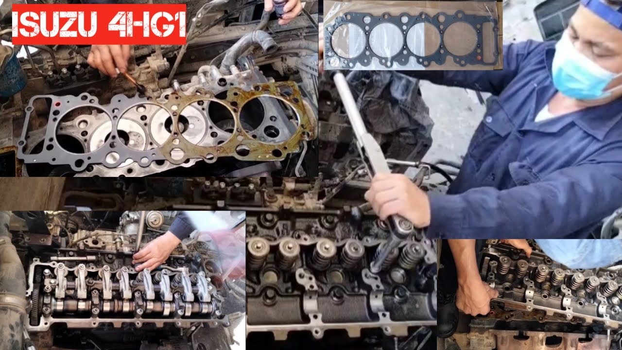 ISUZU 4HG1 NEW HEAD GASKET INSTALLATION COMPLETE PROCESS 👁️✨||