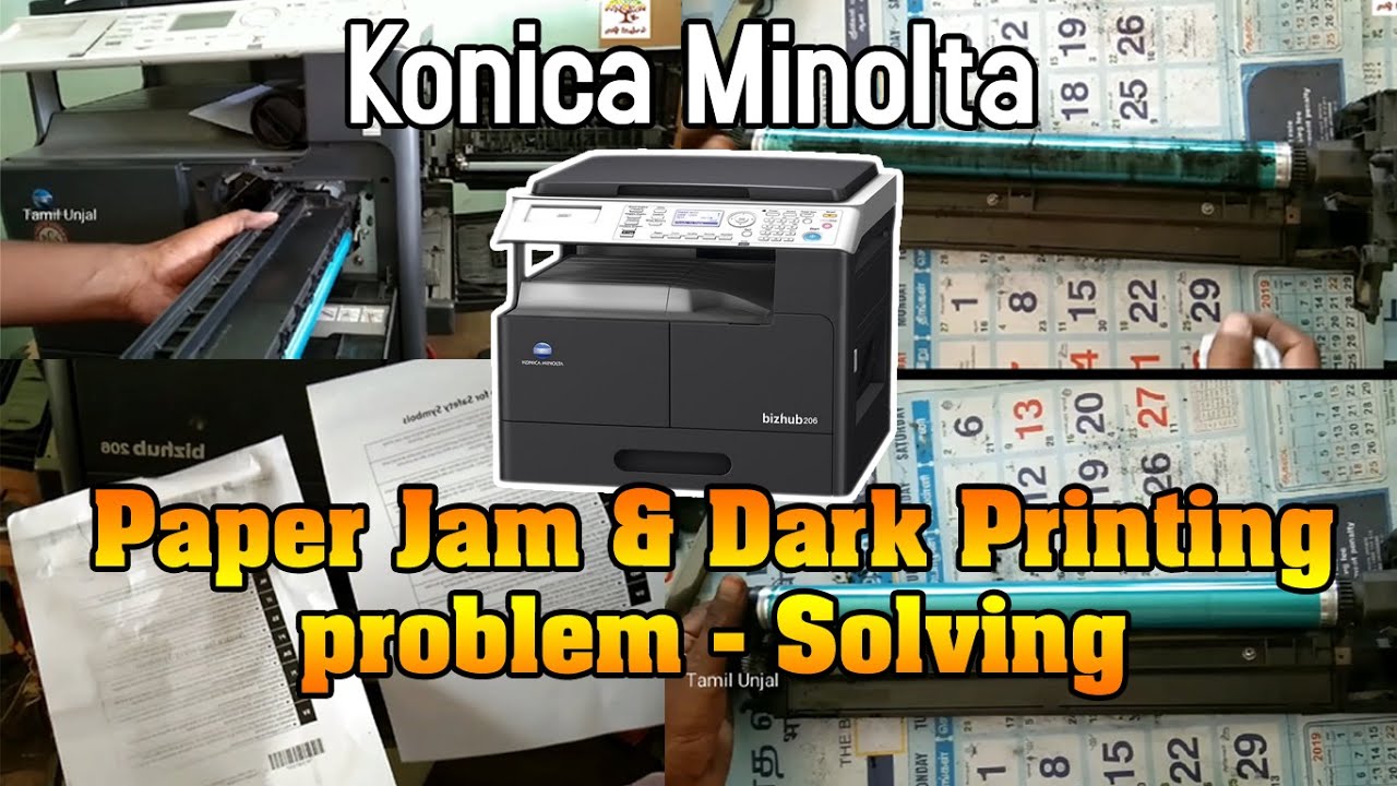 Paper Jam & Dark Printing problem - Solving | Kinoca Minolta | Xerox Machine