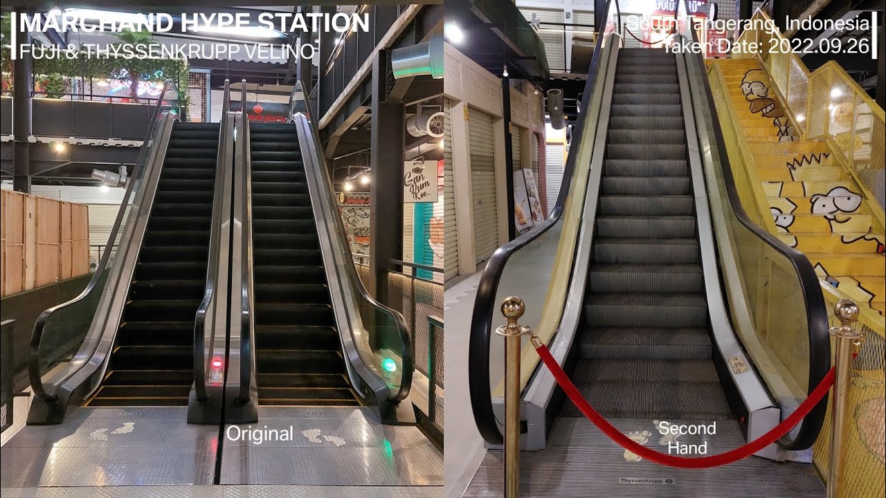 FUJI FES-M and Thyssenkrupp Velino Escalators at Marchand Hype Station, South Tangerang