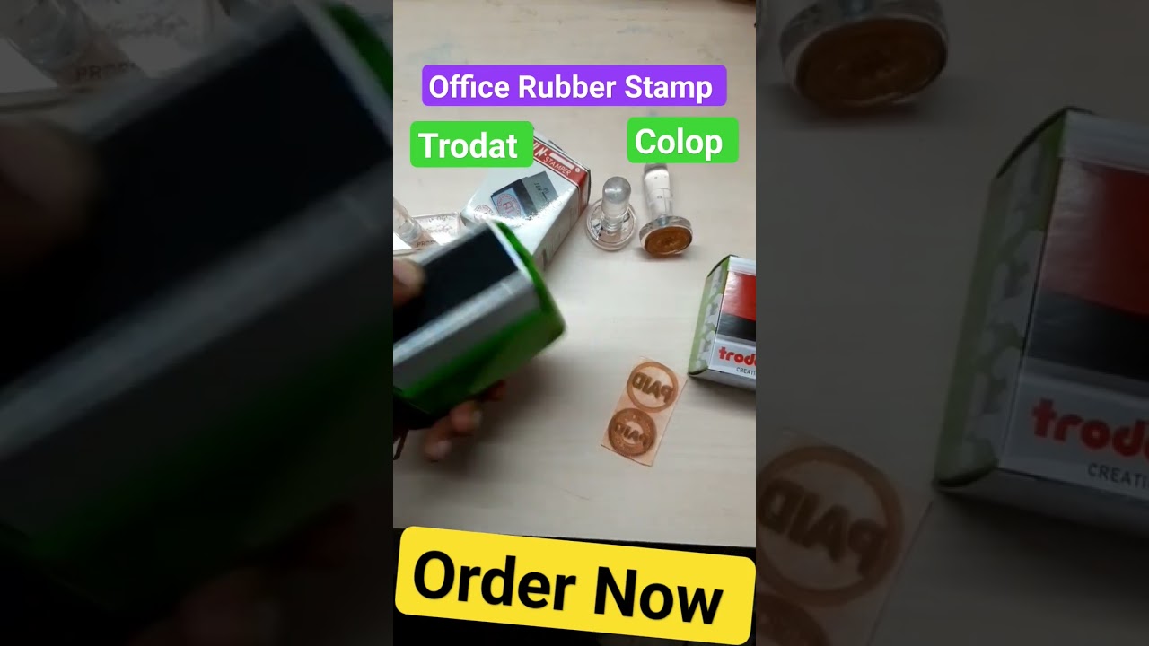 Office Rubber Stamp | Trodat | Colop | Paid Round Stamp | #stamps #viral #shorts