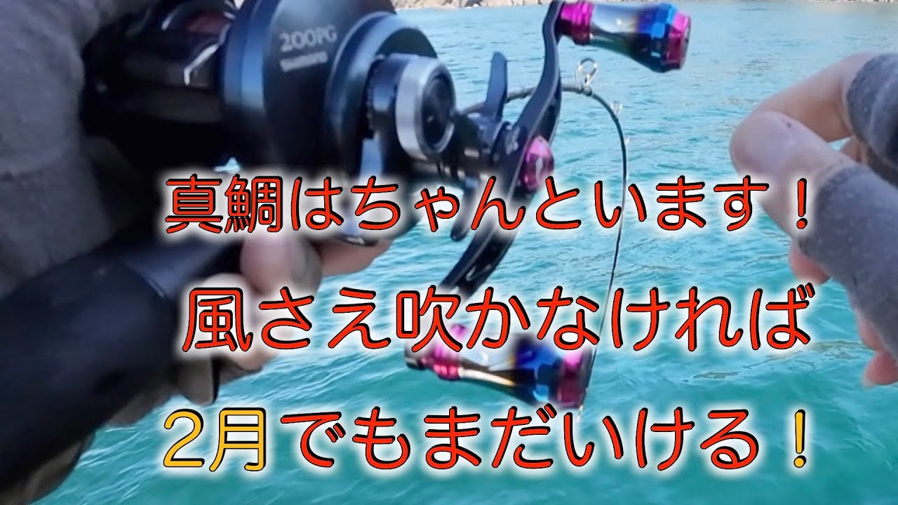 真鯛はちゃんと釣れます！風さえ吹かなければ2月でもまだまだいける！！