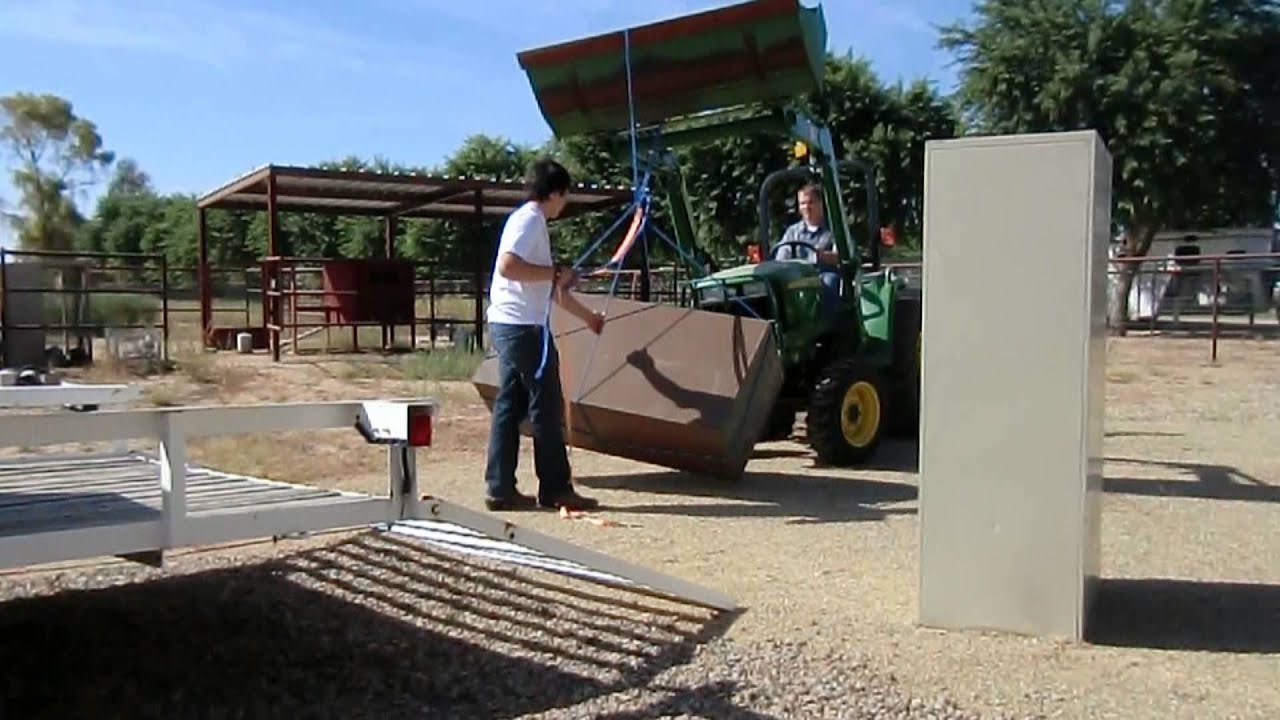 Moving Filing Cabinets with a Tractor