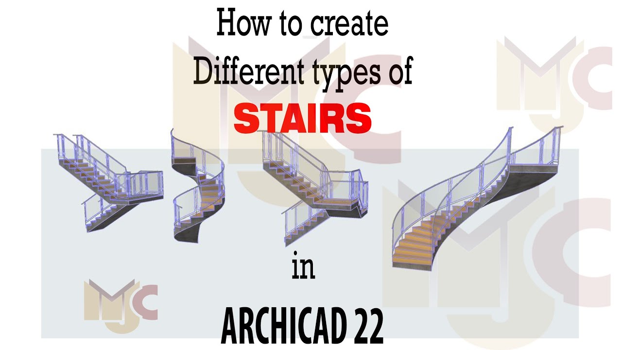 Как создать различные типы лестниц в Archicad22. #GRAPHISOFT #Archicad #stairs #MJCdesigns