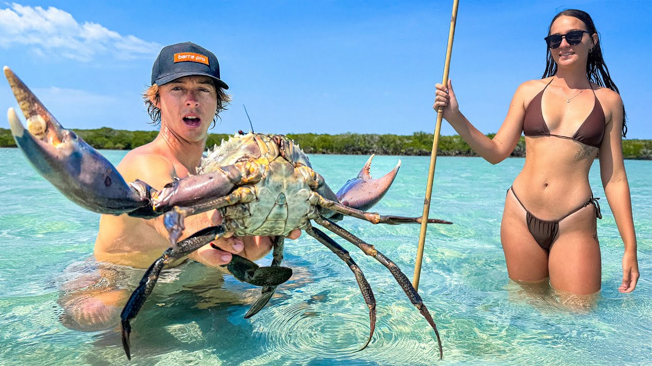 Bare Hands in the Tide Pools | Giant Mud Crab - 4 Days at Sea