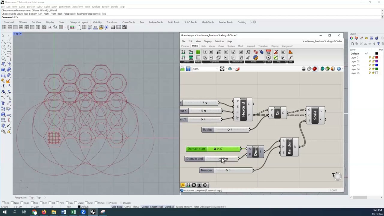 Random Scaling of Circles in Grasshopper