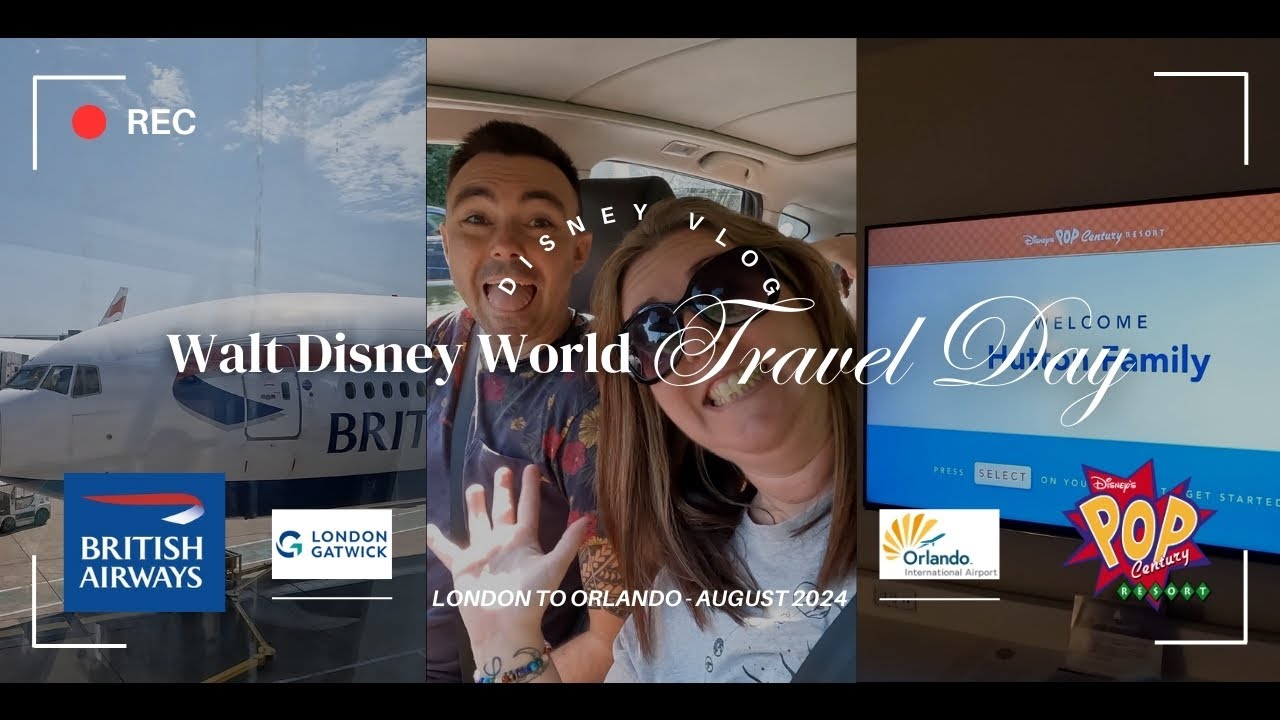 Walt Disney World 2024 Travel Day ✈️ My Lounge 🥂 British Airways 🇬🇧 LGW to MCO 🇺🇸 Pop Century ✨