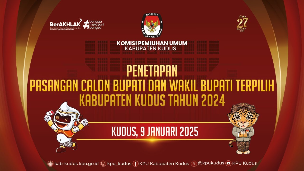 RAPAT PLENO TERBUKA PENETAPAN PASANGAN CALON BUPATI DAN WAKIL BUPATI KUDUS TAHUN 2024