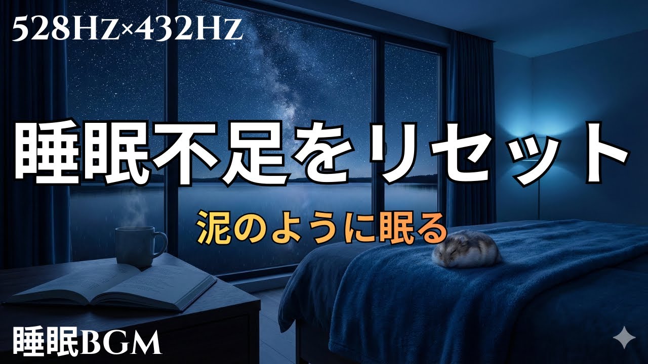 【寝不足リセット】静寂の湖畔で泥のように眠る｜528Hz 自律神経を整える睡眠BGM 🌌 Sleep Music for Overthinking & Deep Healing