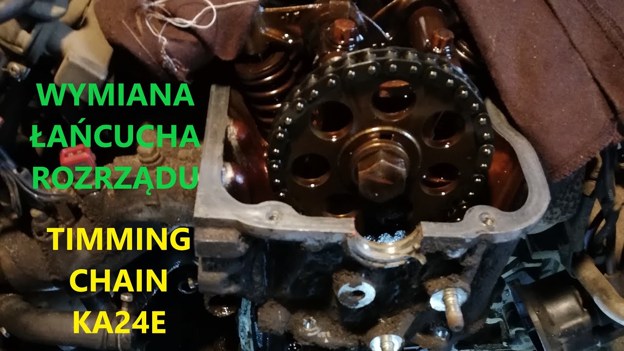 Wymiana łańcucha rozrządu Terrano II/Maverick 2.4b   KA24E timming chain kit replacement