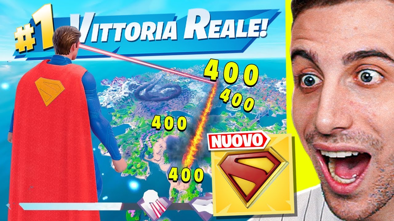 Gioco col POTERE di SUPERMAN e DISTRUGGO TUTTI! Fortnite ITA