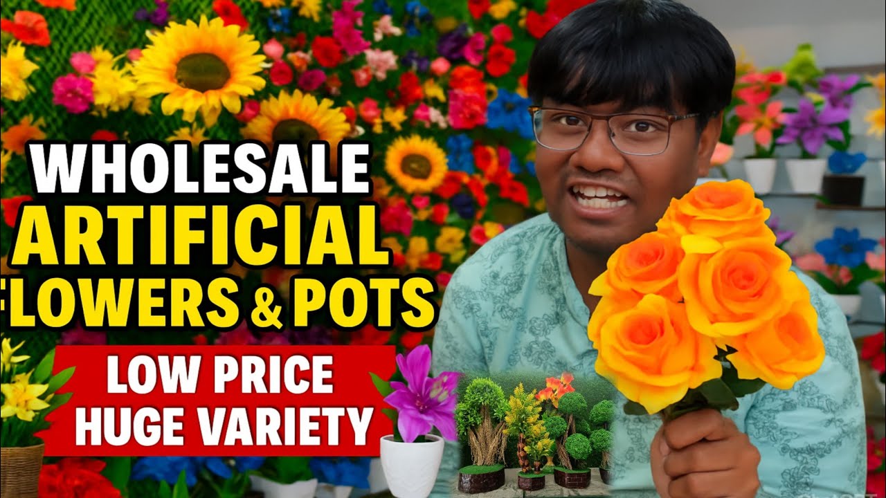 Kolkata Wholesale Market  artificial flower & pots shop review ||New Business Idea @LifEeXploRerYT