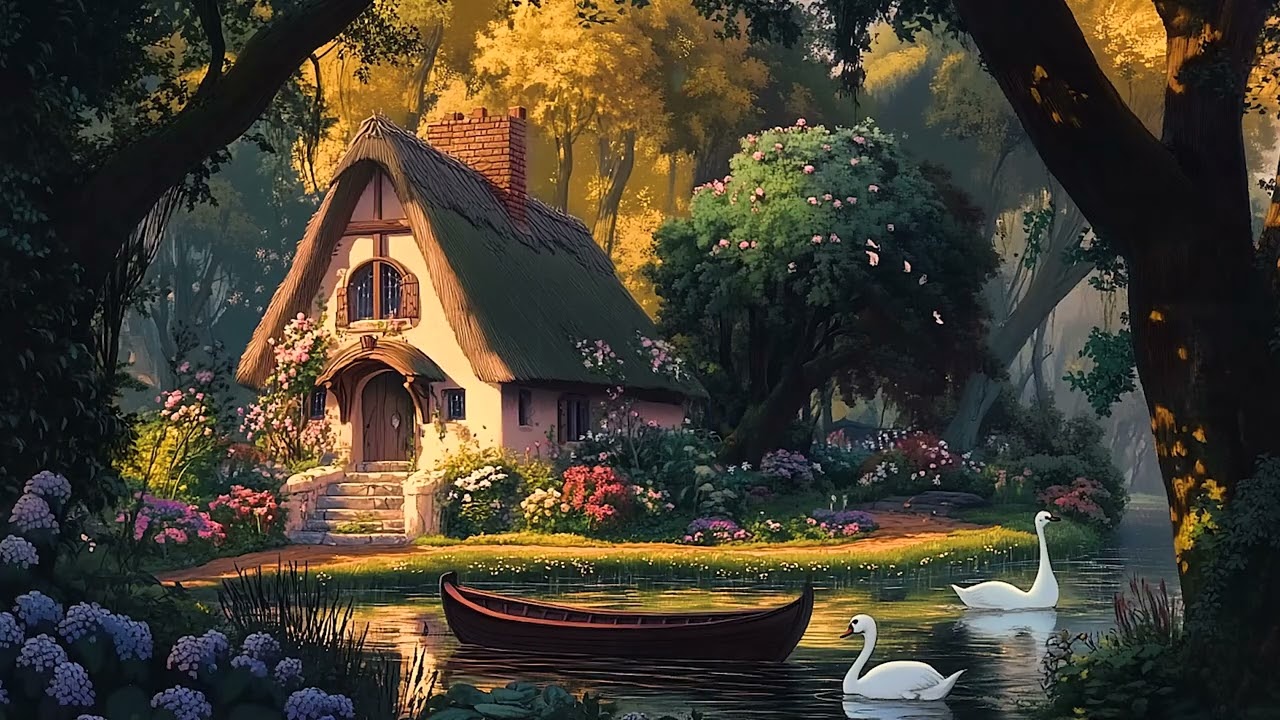 1940s Swan Lake View 🦢 Distant Oldies Playing in Another Room