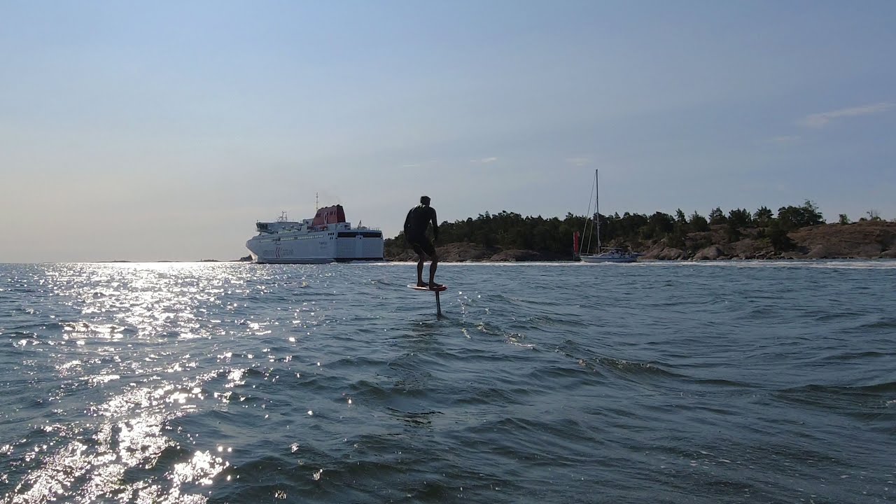Cruise ship wake foil