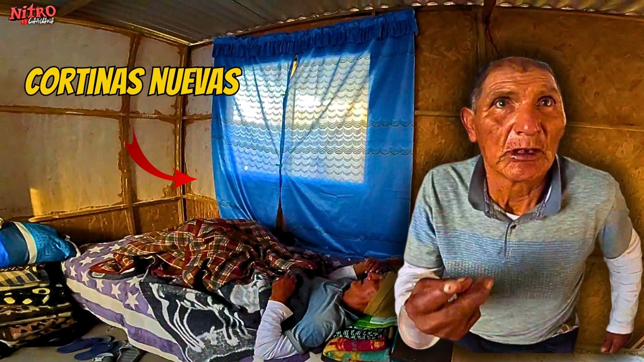 Un regalo sencillo  hizo feliz a DON VICTOR cortinas nuevas