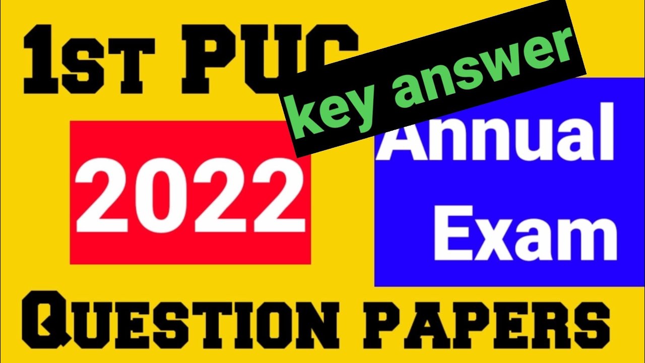 1st puc english key answer of annual exam question paper Karnataka board 2021-22