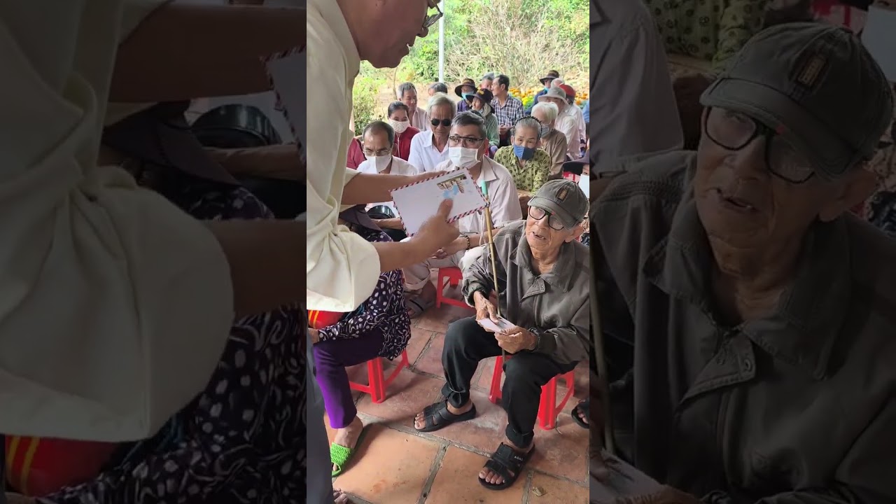 Hội từ thiện thành phố Hồ Chí Minh đến trao  quà tết cho bà con MÙ thị xã Cai lậy