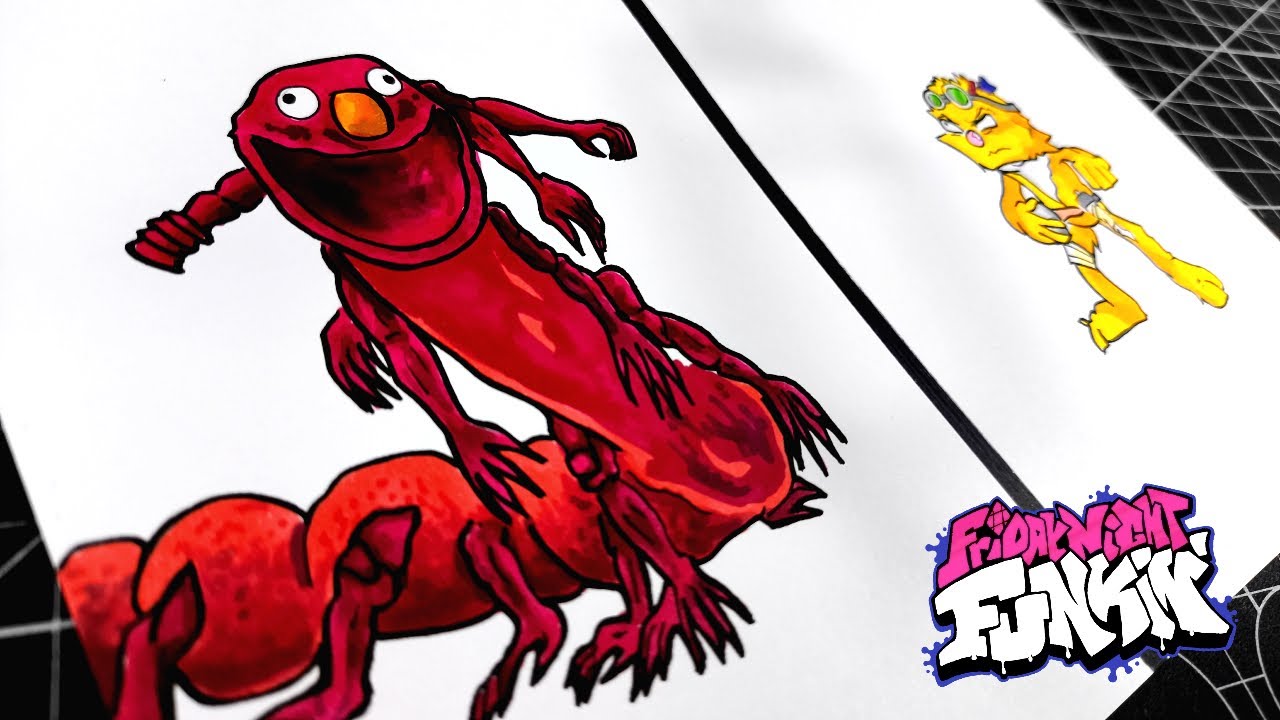 Рисунок Friday Night Funkin' VS ELMO ELMO - Friday Night Funkin (FNF Mod ELMO MONSTER)