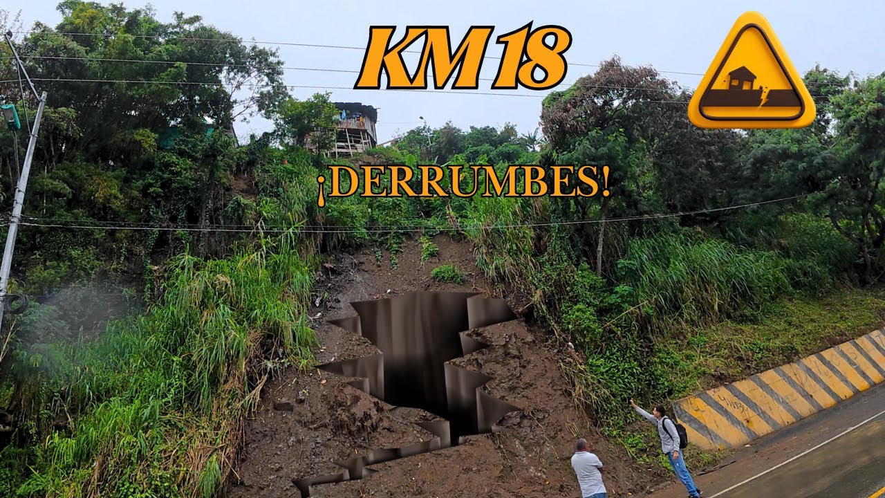 KM 18 ¡DERRUMBES en la Via al Mar! 🇨🇴 Motovlog