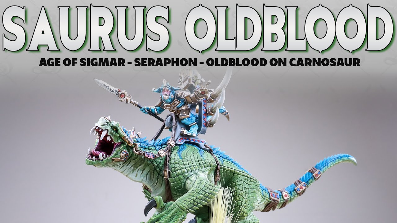 PAINTING SHOWCASE Seraphon Saurus Oldblood on Carnosaur Age of Sigmar