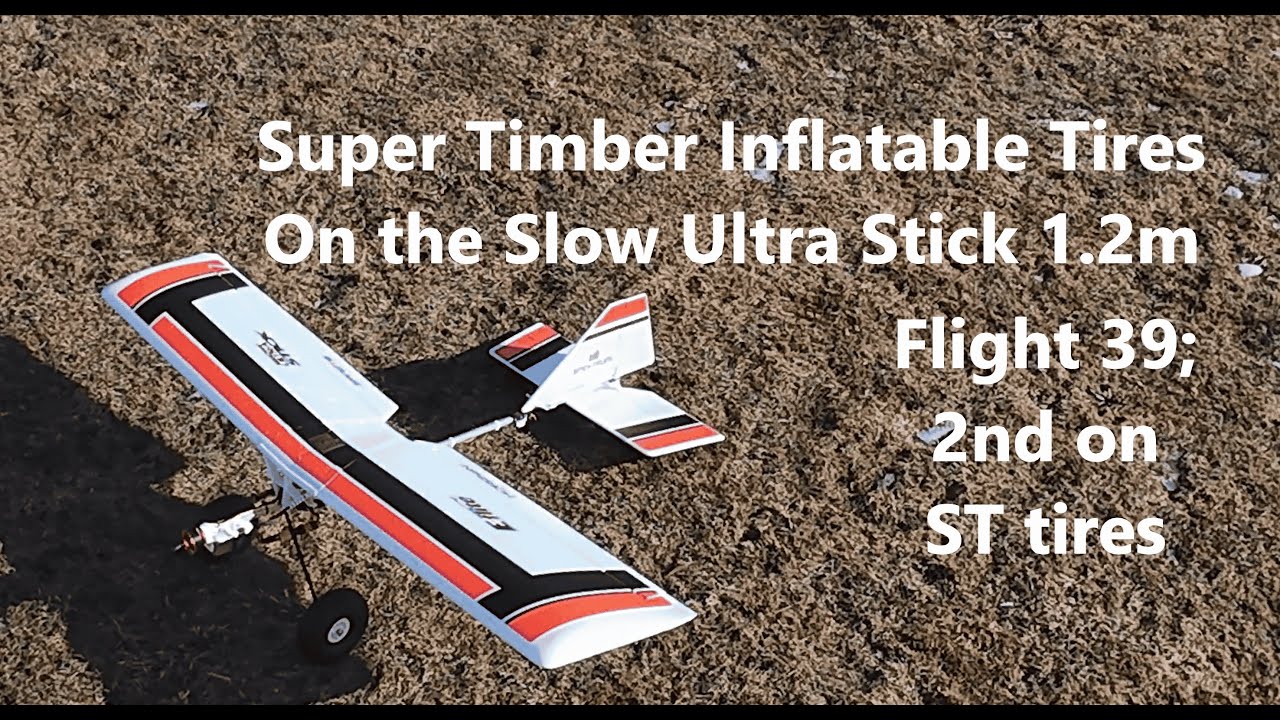 Самолет Slow Ultra Stick 1.2m Bush Plane - надувные шины Super Timber