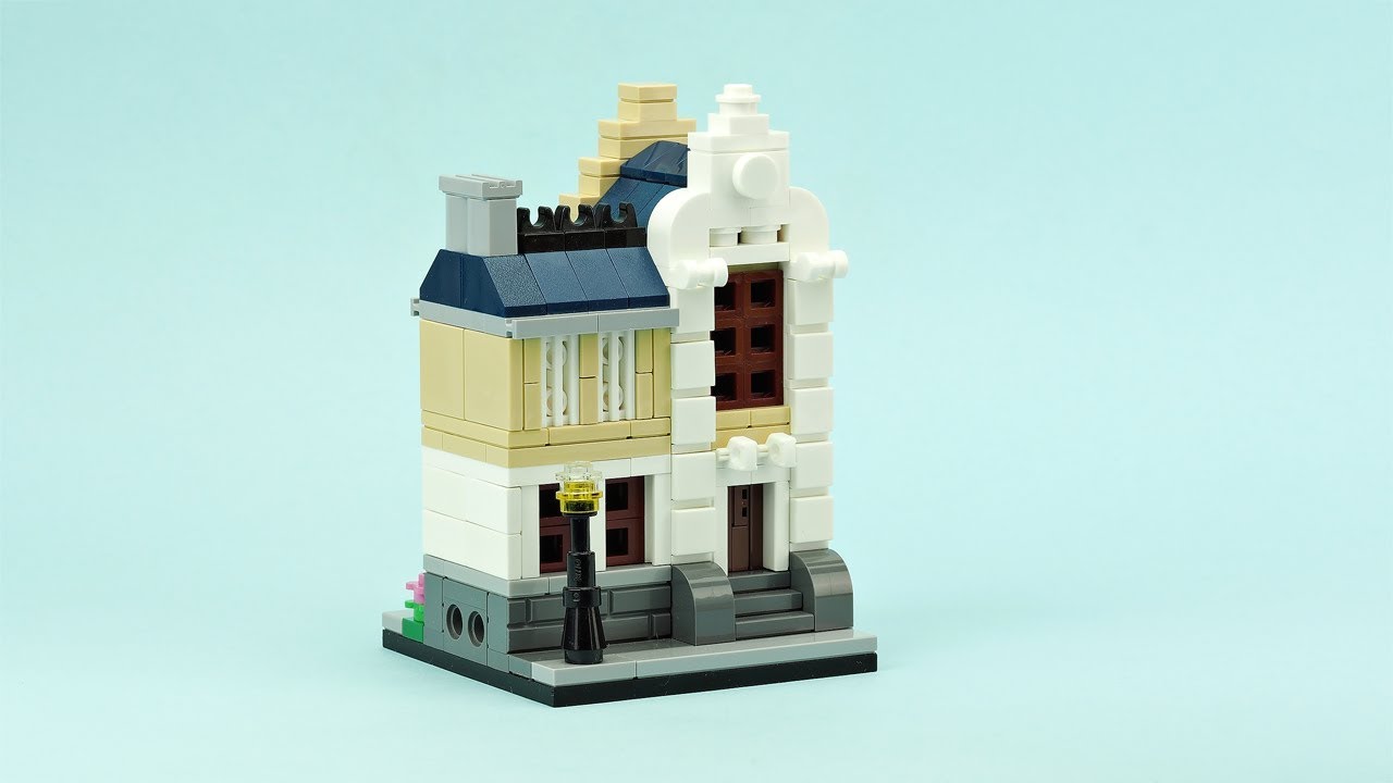 LEGO Mini Modular Townhouse. MOC Building Instructions.