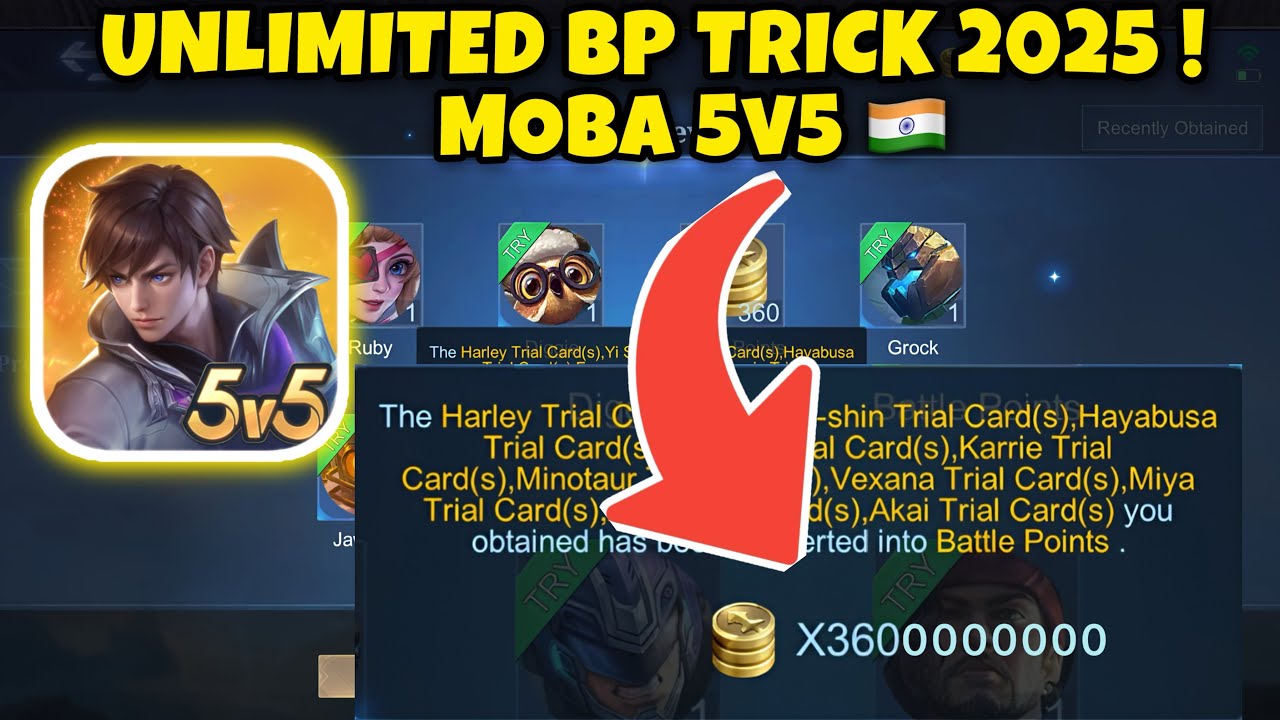 How to farm battle points to buy hero moba legends 5v5 india (Hindi)