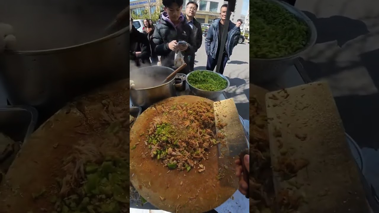 Delicious Street Roujiamo, Long Lines Of Returning Customers To Make Money!