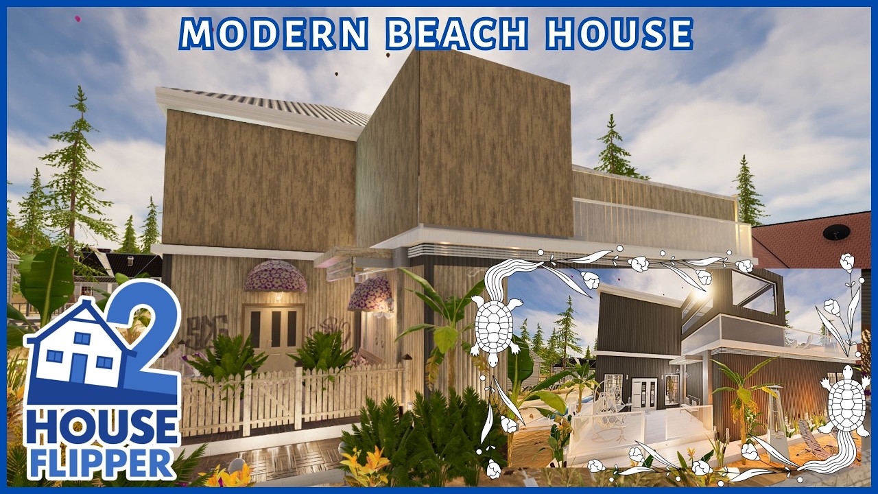 Modern Beach House | House Flipper 2 (custom job, longplay, no commentary)