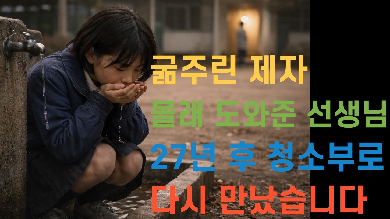 굶주린 제자 몰래 도와준 선생님, 27년 후 청소부로 다시 만났습니다,